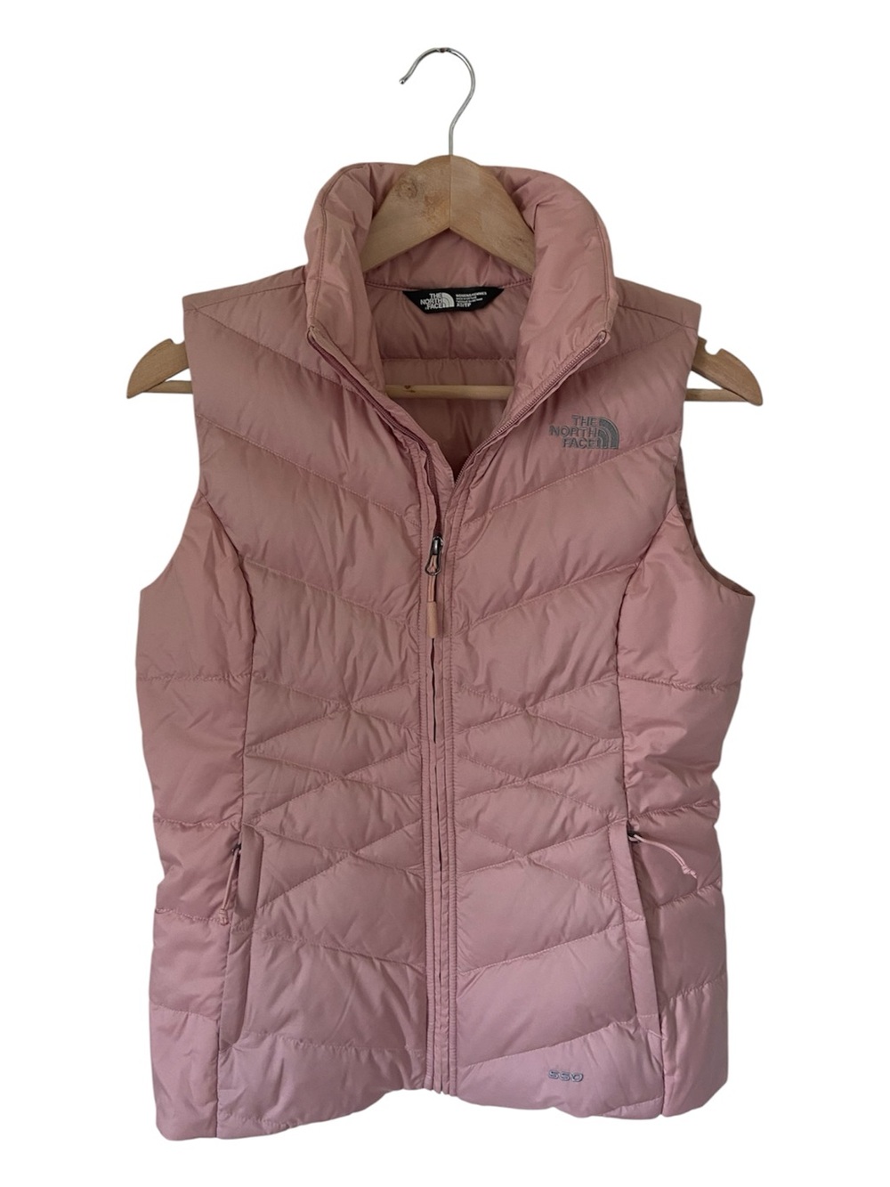 The North Face 550 Down Filled Pink Quilted Puffer Parka Vest XS